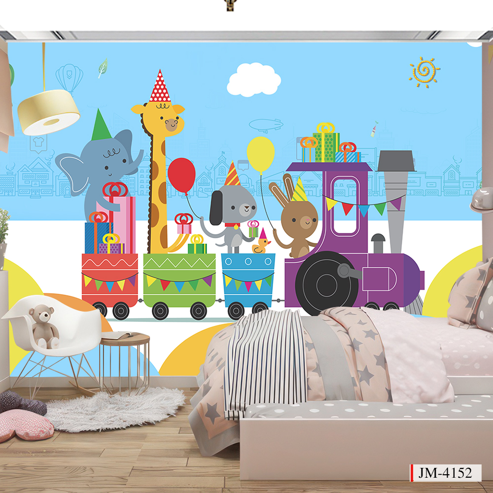 Tranh vải dán tường 3d phòng ngủ cho bé trai | Mã JM-4152