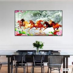 TRANH TREO TƯỜNG - TRANG TRÍ PHÒNG KHÁCH - CHỦ ĐỀ MÃ ĐÁO THÀNH CÔNG - KHỔ LỚN - MÃ JM-499