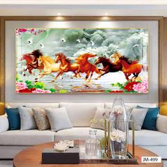 TRANH TREO TƯỜNG - TRANG TRÍ PHÒNG KHÁCH - CHỦ ĐỀ MÃ ĐÁO THÀNH CÔNG - KHỔ LỚN - MÃ JM-499