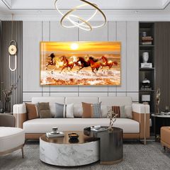 BST118 - TRANH TREO PHÒNG KHÁCH HIỆN ĐẠI - TRANH TRANG TRÍ - TRANH TREO TƯỜNG MÃ ĐÁO THÀNH CÔNG - KIỂU TRANH LIỀN KHỔ