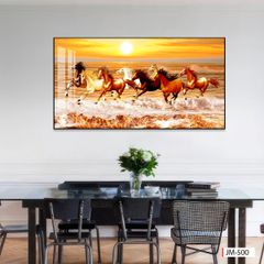 TRANH TREO TƯỜNG - TRANG TRÍ PHÒNG KHÁCH - CHỦ ĐỀ MÃ ĐÁO THÀNH CÔNG - KHỔ LỚN - MÃ JM-500