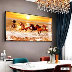 TRANH TREO TƯỜNG - TRANG TRÍ PHÒNG KHÁCH - CHỦ ĐỀ MÃ ĐÁO THÀNH CÔNG - KHỔ LỚN - MÃ JM-500