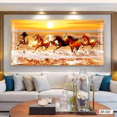 TRANH TREO TƯỜNG - TRANG TRÍ PHÒNG KHÁCH - CHỦ ĐỀ MÃ ĐÁO THÀNH CÔNG - KHỔ LỚN - MÃ JM-500