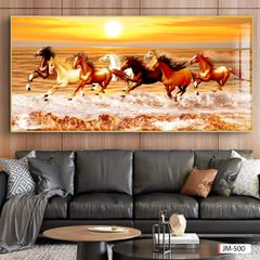 BST71 - TRANH TREO TƯỜNG - TRANG TRÍ PHÒNG KHÁCH - CHỦ ĐỀ MÃ ĐÁO THÀNH CÔNG - KHỔ LỚN