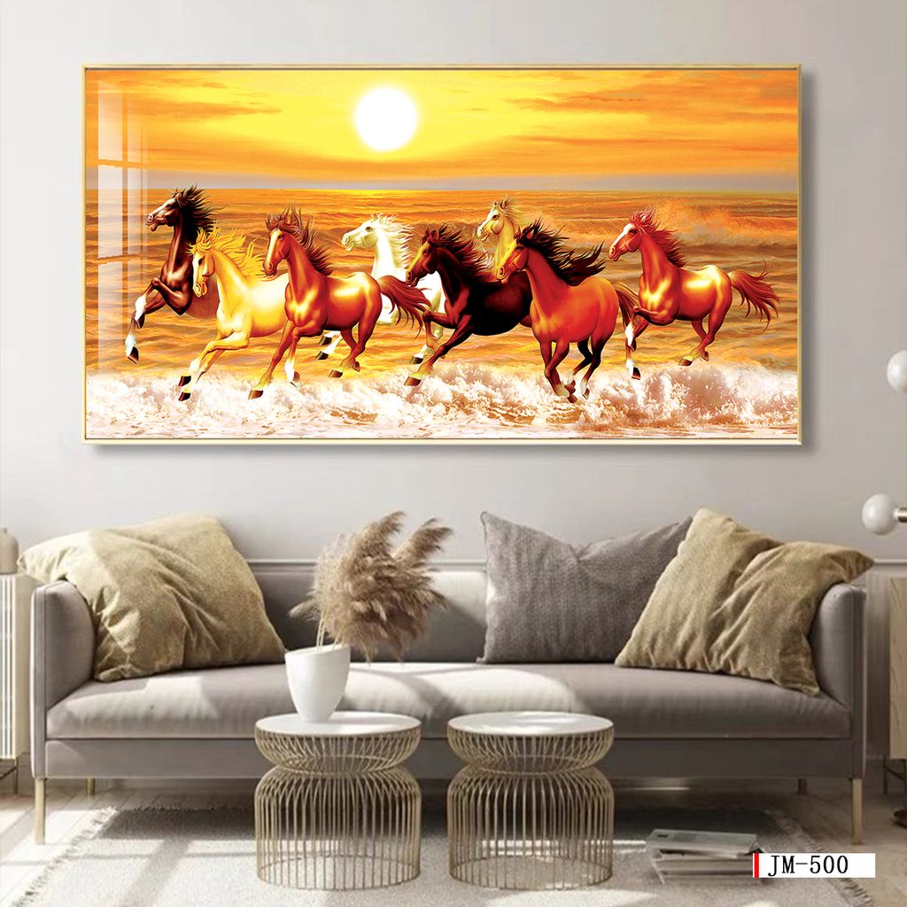 BST05 - TRANH TREO PHÒNG KHÁCH HIỆN ĐẠI - TRANH TRANG TRÍ - TRANH TREO TƯỜNG MÃ ĐÁO THÀNH CÔNG - KIỂU TRANH LIỀN KHỔ