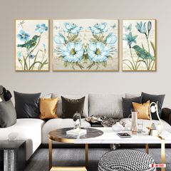 TRANH HOA TREO TƯỜNG PHÒNG KHÁCH - TRANH GHÉP BỘ 3 BỨC | MÃ JM-7522