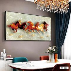TRANH TREO TƯỜNG - TRANG TRÍ PHÒNG KHÁCH - CHỦ ĐỀ MÃ ĐÁO THÀNH CÔNG - KHỔ LỚN - MÃ JM-809