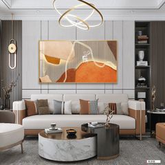 TRANH TREO TƯỜNG PHÒNG KHÁCH PHONG THỦY - TRANH HƯƠU TÀI LỘC - KHỔ LỚN | K-018