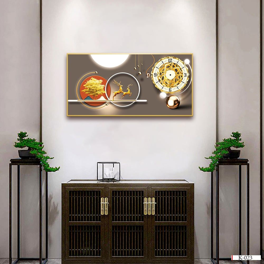 BST38 - TRANH ĐỒNG HỒ TREO TƯỜNG - TRANG TRÍ HÀNH LANG, LỐI ĐI, CẦU THANG - TRANH NGANG