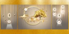 TRANH TREO TƯỜNG KHUNG HỢP KIM - TRANH TREO PHÒNG KHÁCH - TRANH HƯƠU TÀI LỘC - MÃ K-029