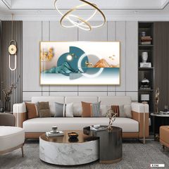 TRANH TREO TƯỜNG PHÒNG KHÁCH PHONG THỦY - TRANH HƯƠU TÀI LỘC - KHỔ LỚN | K-044