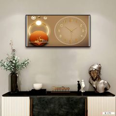 TRANH ĐỒNG HỒ TREO PHÒNG KHÁCH - TRANH TREO TƯỜNG KHUNG HỢP KIM | MÃ K-170