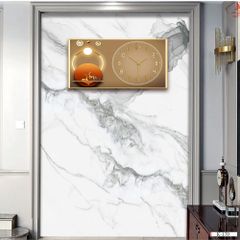 TRANH ĐỒNG HỒ TREO PHÒNG KHÁCH - TRANH TREO TƯỜNG KHUNG HỢP KIM | MÃ K-170