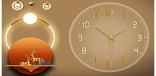 TRANH ĐỒNG HỒ TREO PHÒNG KHÁCH - TRANH TREO TƯỜNG KHUNG HỢP KIM | MÃ K-170