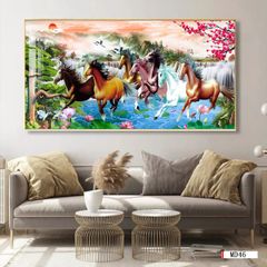 BST05 - TRANH TREO PHÒNG KHÁCH HIỆN ĐẠI - TRANH TRANG TRÍ - TRANH TREO TƯỜNG MÃ ĐÁO THÀNH CÔNG - KIỂU TRANH LIỀN KHỔ