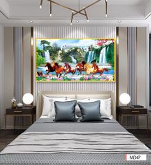 TRANH TREO TƯỜNG - TRANG TRÍ PHÒNG KHÁCH - CHỦ ĐỀ MÃ ĐÁO THÀNH CÔNG - MÃ MD47