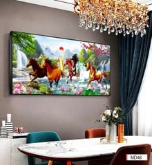 TRANH TREO TƯỜNG - TRANG TRÍ PHÒNG KHÁCH - CHỦ ĐỀ MÃ ĐÁO THÀNH CÔNG - MÃ MD48