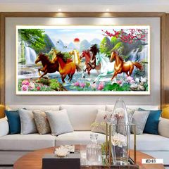 BST05 - TRANH TREO PHÒNG KHÁCH HIỆN ĐẠI - TRANH TRANG TRÍ - TRANH TREO TƯỜNG MÃ ĐÁO THÀNH CÔNG - KIỂU TRANH LIỀN KHỔ