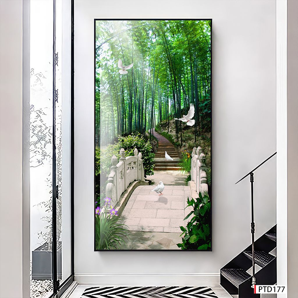 BST67 - TRANH TREO TƯỜNG - TRANG TRÍ PHÒNG KHÁCH, SAU SOFA - CHỦ ĐỀ TRANH PHONG CẢNH THIÊN NHIÊN - TRANH ĐƠN DỌC
