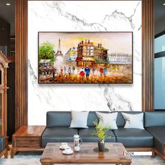 TRANH TREO TƯỜNG PHÒNG KHÁCH - TRANH PHONG CẢNH CHÂU ÂU CỔ ĐIỂN - KHỔ LỚN | MÃ SD24
