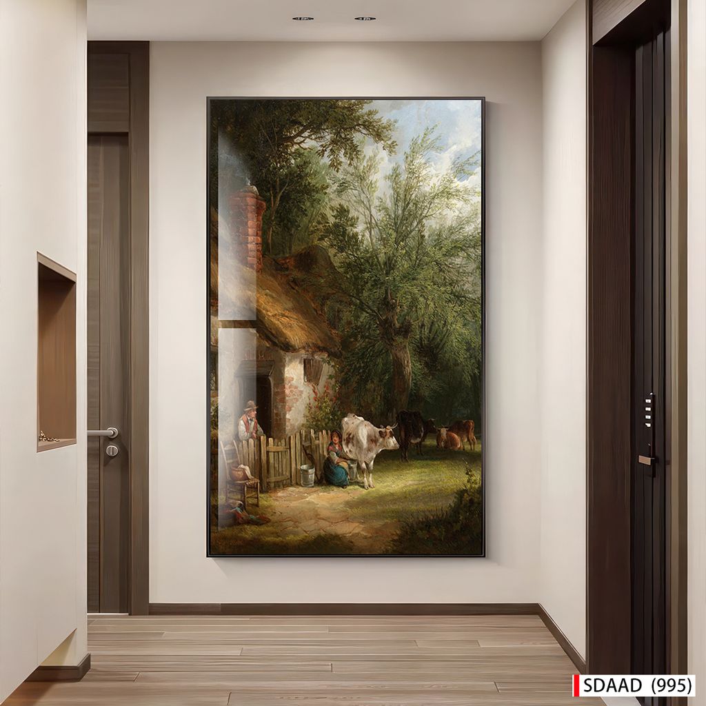 BST90 - TRANH TREO TƯỜNG - TRANG TRÍ HÀNH LANG, SẢNH, LỐI ĐI - CHỦ ĐỀ TRANH SƠN DẦU - TRANH ĐƠN DỌC