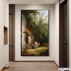 BST90 - TRANH TREO TƯỜNG - TRANG TRÍ HÀNH LANG, SẢNH, LỐI ĐI - CHỦ ĐỀ TRANH SƠN DẦU - TRANH ĐƠN DỌC