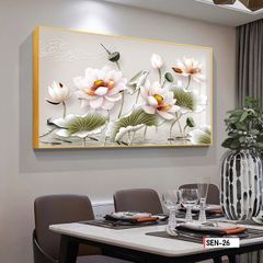 TRANH TREO TƯỜNG PHÒNG KHÁCH - PHÒNG ĂN - NHÀ HÀNG - TRANH CỬU NGƯ QUẦN HỘI | MÃ SEN-26
