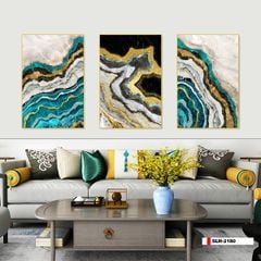 TRANH TREO TƯỜNG PHÒNG KHÁCH - TRANH HIỆN ĐẠI TRỪU TƯỢNG GHÉP BỘ 3 BỨC | MÃ SLH-2180