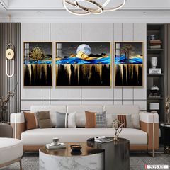 TRANH TREO PHÒNG KHÁCH HIỆN ĐẠI - TRANH GHÉP BỘ NHIỀU BỨC | MÃ SLH-3011