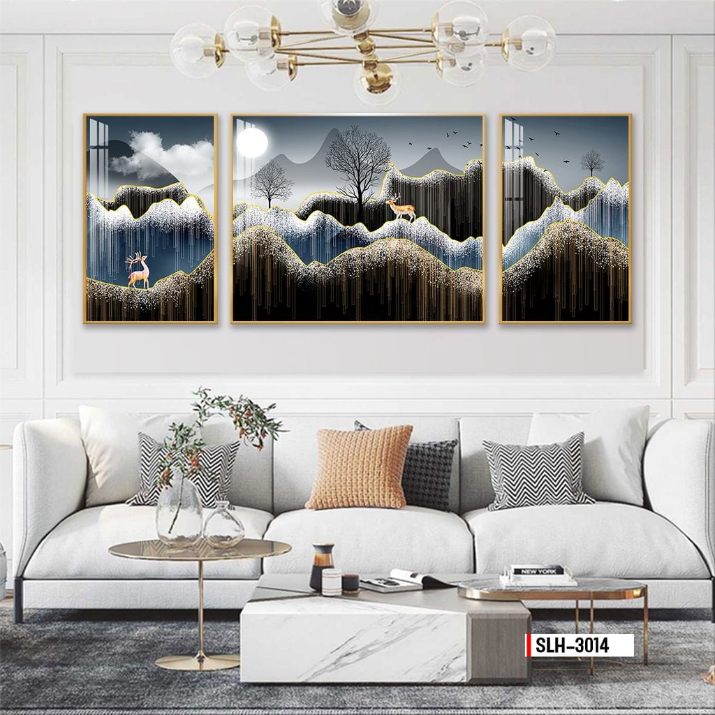 TRANH TREO TƯỜNG PHÒNG KHÁCH - TRANH HƯƠU TÀI LỘC | MÃ SLH-3014