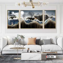 TRANH TREO TƯỜNG PHÒNG KHÁCH - TRANH HƯƠU TÀI LỘC | MÃ SLH-3014