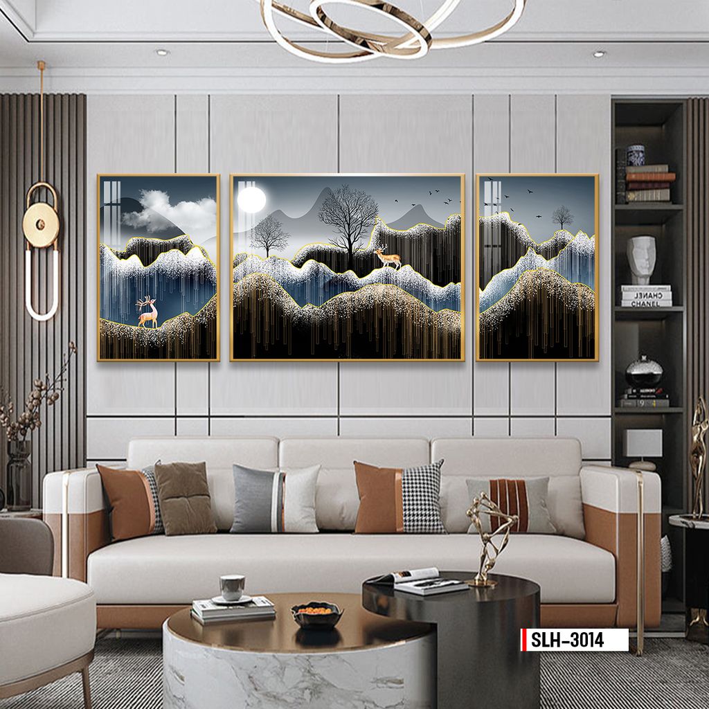 TRANH TREO TƯỜNG PHÒNG KHÁCH - TRANH HƯƠU TÀI LỘC | MÃ SLH-3014