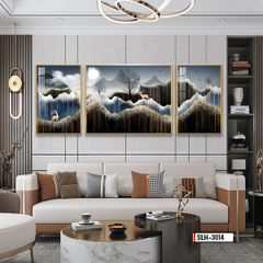 TRANH TREO TƯỜNG PHÒNG KHÁCH - TRANH HƯƠU TÀI LỘC | MÃ SLH-3014