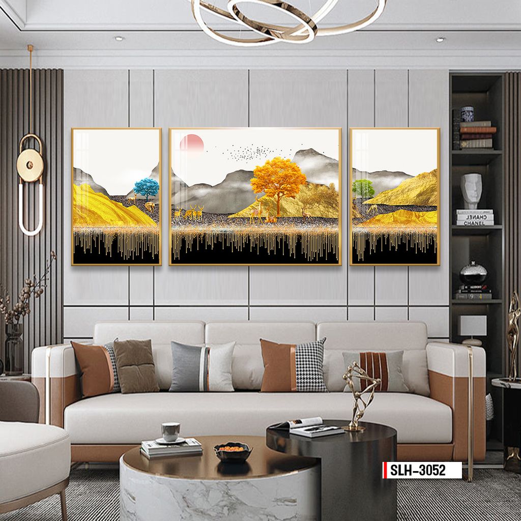 TRANH TREO TƯỜNG PHÒNG KHÁCH - TRANH HƯƠU TÀI LỘC | MÃ SLH-3052