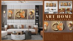 TRANH TREO TƯỜNG KHUNG HỢP KIM - TRANH TREO PHÒNG KHÁCH HIỆN ĐẠI TRỪU TƯỢNG | MÃ SLH-6040