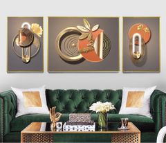 TRANH TREO TƯỜNG KHUNG HỢP KIM - TRANH TREO PHÒNG KHÁCH HIỆN ĐẠI TRỪU TƯỢNG | MÃ SLH-6040