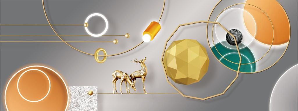 TRANH TREO PHÒNG KHÁCH HIỆN ĐẠI TRỪU TƯỢNG - TRANH GHÉP BỘ 3 BỨC | MÃ SLH-6075