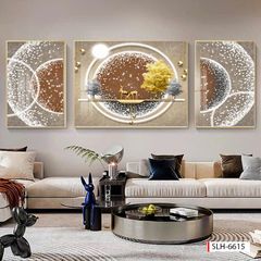 BST171 -TRANH PHONG THỦY 3D - TRANG TRÍ PHÒNG KHÁCH, SAU SOFA, PHÒNG NGỦ - CHỦ ĐỀ HIỆN ĐẠI HƯƠU TÀI LỘC