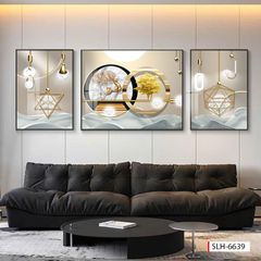 BST171 -TRANH PHONG THỦY 3D - TRANG TRÍ PHÒNG KHÁCH, SAU SOFA, PHÒNG NGỦ - CHỦ ĐỀ HIỆN ĐẠI HƯƠU TÀI LỘC