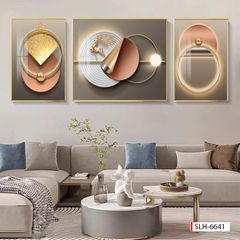 BST171 -TRANH PHONG THỦY 3D - TRANG TRÍ PHÒNG KHÁCH, SAU SOFA, PHÒNG NGỦ - CHỦ ĐỀ HIỆN ĐẠI HƯƠU TÀI LỘC