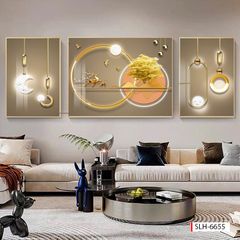 BST171 -TRANH PHONG THỦY 3D - TRANG TRÍ PHÒNG KHÁCH, SAU SOFA, PHÒNG NGỦ - CHỦ ĐỀ HIỆN ĐẠI HƯƠU TÀI LỘC