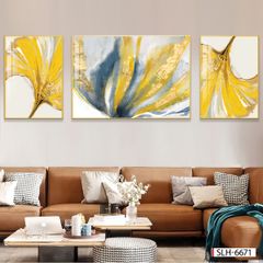 BST142 - TRANH TREO TƯỜNG KHUNG HỢP KIM TITAN - TRANG TRÍ PHÒNG KHÁCH, SAU SOFA - CHỦ ĐỀ HIỆN ĐẠI TRỪU TƯỢNG - GHÉP BỘ 3 BỨC