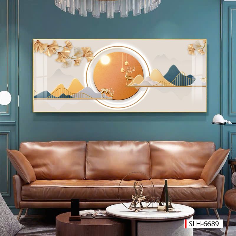 BST163 - TRANH TREO TƯỜNG PHÒNG KHÁCH - SAU SOFA - TRANH TREO TƯỜNG HIỆN ĐẠI HUƠU TÀI LỘC