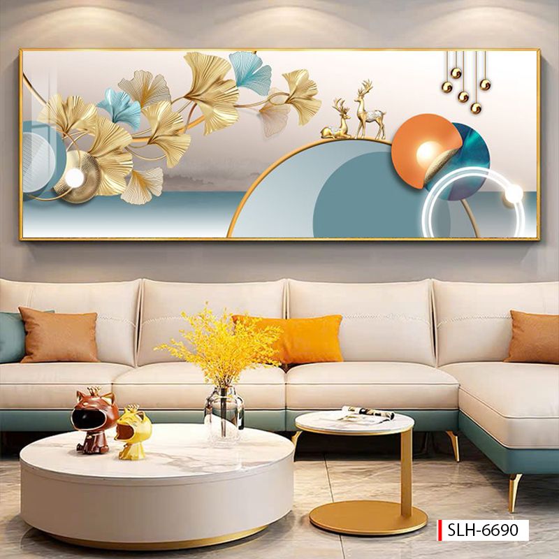 BST163 - TRANH TREO TƯỜNG PHÒNG KHÁCH - SAU SOFA - TRANH TREO TƯỜNG HIỆN ĐẠI HUƠU TÀI LỘC