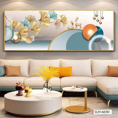 BST163 - TRANH TREO TƯỜNG PHÒNG KHÁCH - SAU SOFA - TRANH TREO TƯỜNG HIỆN ĐẠI HUƠU TÀI LỘC