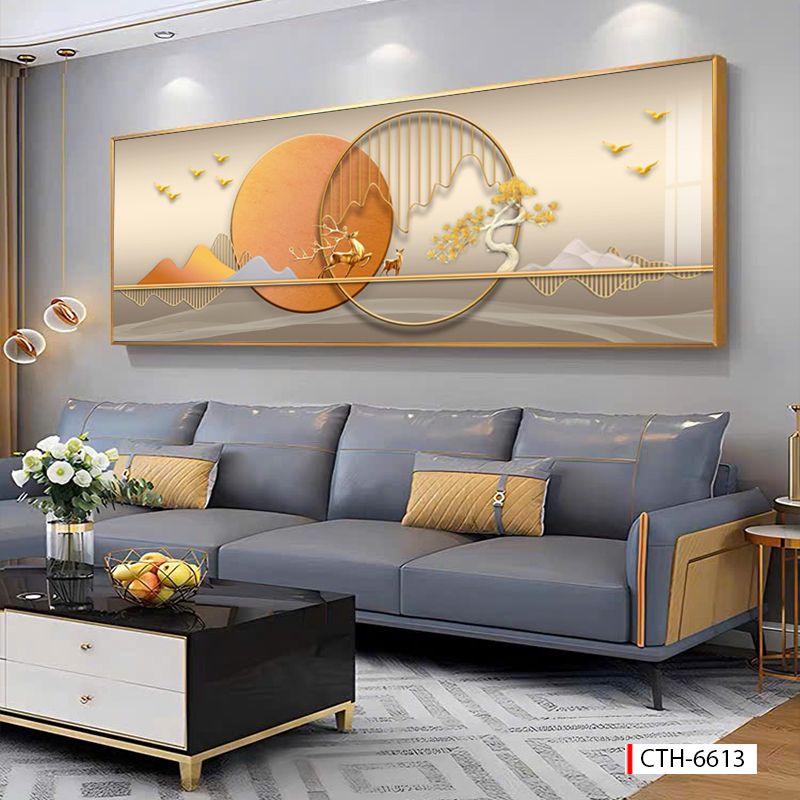 BST163 - TRANH TREO TƯỜNG PHÒNG KHÁCH - SAU SOFA - TRANH TREO TƯỜNG HIỆN ĐẠI HUƠU TÀI LỘC