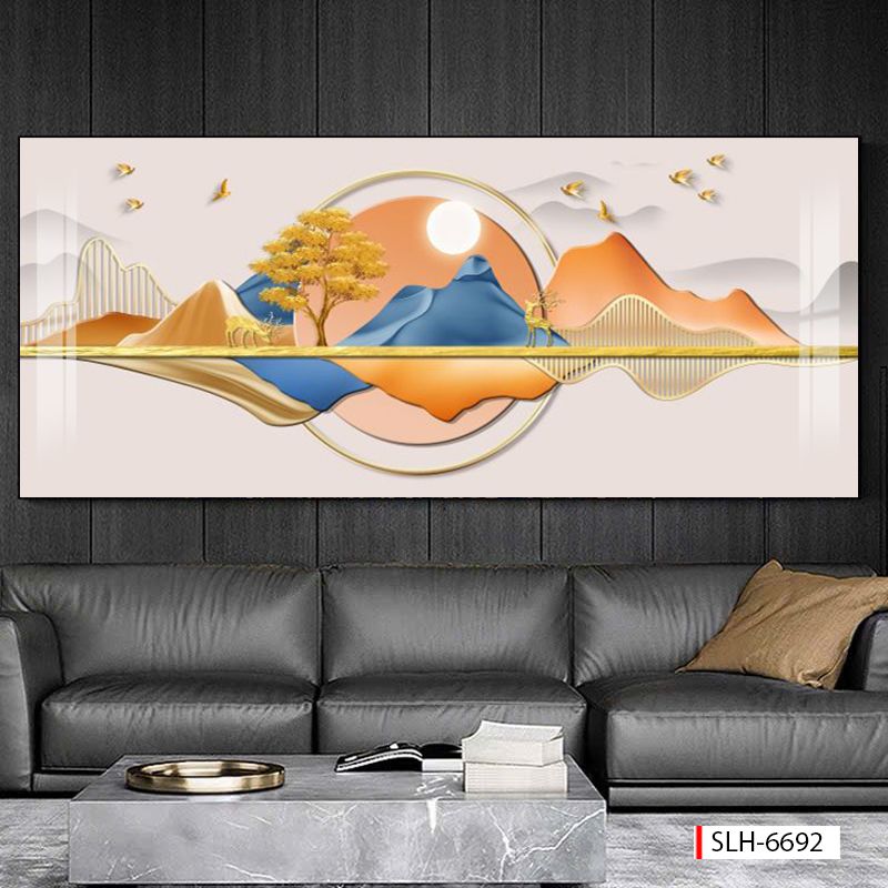 BST163 - TRANH TREO TƯỜNG PHÒNG KHÁCH - SAU SOFA - TRANH TREO TƯỜNG HIỆN ĐẠI HUƠU TÀI LỘC