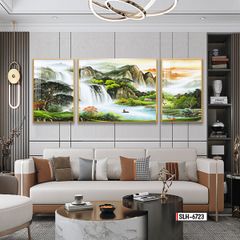 TRANH TREO TƯỜNG PHÒNG KHÁCH - TRANH PHONG CẢNH GHÉP BỘ 3 BỨC | MÃ SLH-6723