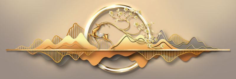 TRANH TREO PHÒNG KHÁCH PHONG THỦY - TRANH HƯƠU TÀI LỘC - KHỔ LỚN | Mã SLH-7015