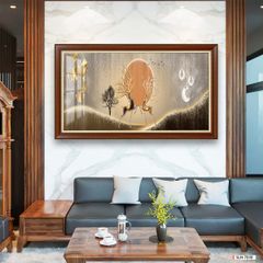 TRANH TREO PHÒNG KHÁCH PHONG THỦY - TRANH HƯƠU TÀI LỘC - KHỔ LỚN | Mã SLH-7030